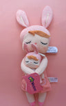 Metoo Doll Stuffed Toys Kawaii Mother and Kid 2 Piece Angela Plush Sleeping Toys For Girls Newborn Baby Christmas Birthday Gift