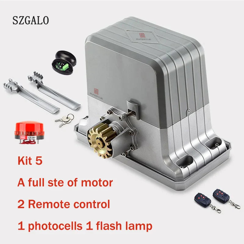 Full KIT Set 1000kg to 1800kg Electric Sliding Gate Motors/Automatic Gate Opener/Rolling Gate Operators WiFi Traction Engine