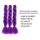 Jumbo Braids Hair Extension 24 inches 3 Pcs/Lot Synthetic YAKI Textured Braided Hairpiece For Twist Box Crochet Braiding Hair