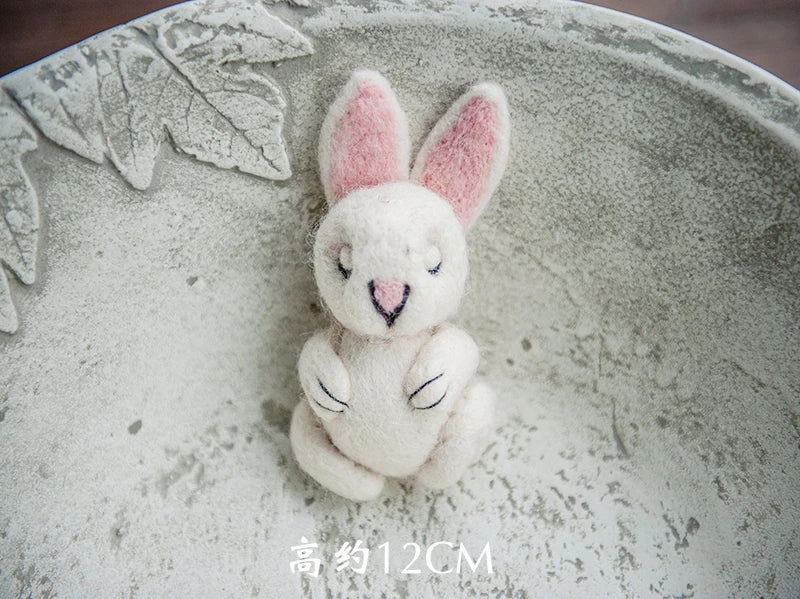 Newborn Photography Props for Baby Cute Animals Handmade Wool Doll Fotografia Accessory Studio Shooting Photo Props Accessories