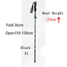 Outdoor Portable 5-Section Fold Trekking Pole Camping Walking Hiking Stick For Nordic Elderly Telescopic Club Easy Put Into Bag