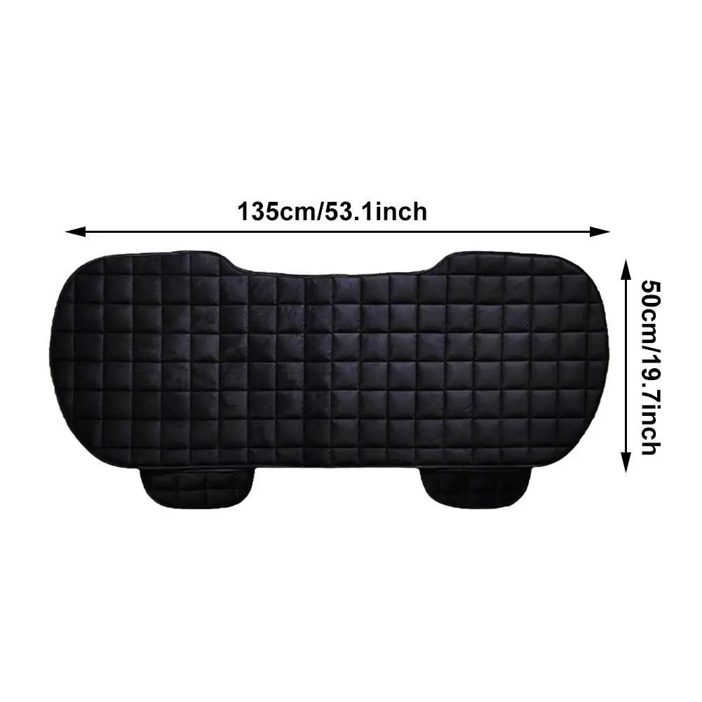 Car Seat Cover Front Rear Flocking Cloth Cushion Non Slide Winter Auto Protector Mat Pad Keep Warm Universal Fit Truck Suv Van