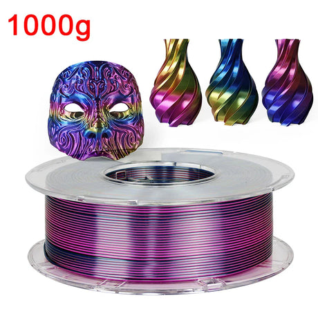 Tricolor 3D Printer Filament Silk PLA 3 Color for 3D Printing Materials 1.75mm Sublimation Products Colorful Filaments