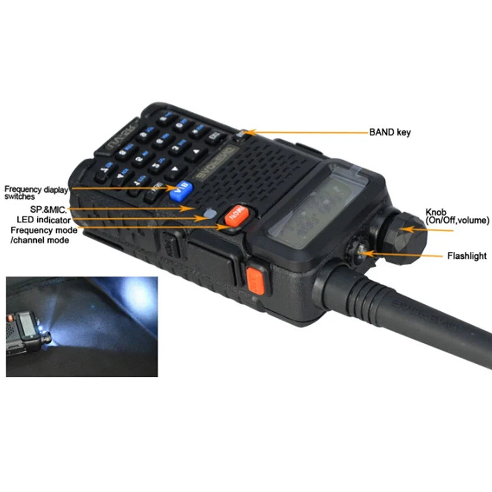 2023 Baofeng UV-5R 5W/8W Walkie Talkie Long Range Walkie Talkie FM Handy Transceiver Portable Ham Radio Walkie Talkie