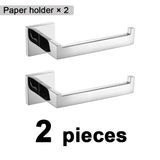 Mirror Chrome Polished Bathroom Hardware Stainless Steel Towel Rack Toilet Paper Holder Towel Bar Hook Bathroom Accessories