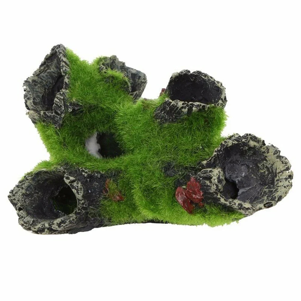 Aquarium Mountain View Moss Tree Moss Driftwood Resin Cave Fish Tank Ornament Decoration