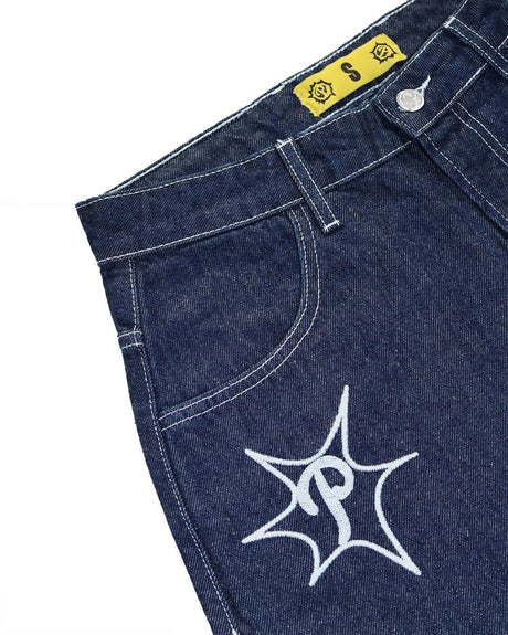 Y2k Hip Hop Vintage Loose Jorts Harajuku Streetwear Summer  Punk Rock Letter Embroidery Fashion Denim Shorts Men Clothing