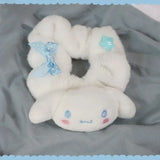 Kawaii Lolita Hairpin Cinnamoroll Sanrio Plush Cartoon Cute Hair Tie Bow Headwear Rubber Band Girls Jk Hair Ring Head Rope