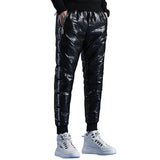 Men's Casual Darkwear Thick Pants Outwear Slim Fit Warm Duck Down Autumn Winter New Tide Chic Casual Trousers