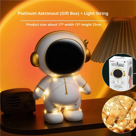 Money Box Astronaut Children Gift Creative DIY Light String Night Light Cartoon Toy Piggy Bank Money Safe Money Saving Box Gift