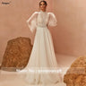 Robe Wedding Dress Bride Dresses Long Sleeves Bridal Gown Vestido De Noiva Appliques A-line Simple Dee France 2023 Lace Train