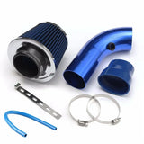 Universal 76mm Car Racing Cold Air Intake System Turbo Induction Pipe Tube Kit Aluminum With Cone Air Filter Inlet