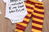 Newborn Baby Clothes 3 Pieces Sets 2023 Halloween Little Wizard Tops+Pants+Hat Toddler Babe Boy Girl Outfits