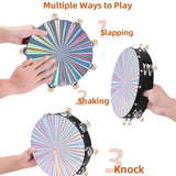 New 8 Inch Double Row Drums Professional Tambourine Colorful Lollipop Style Music Drum Percussion Instruments Gifts For Adults