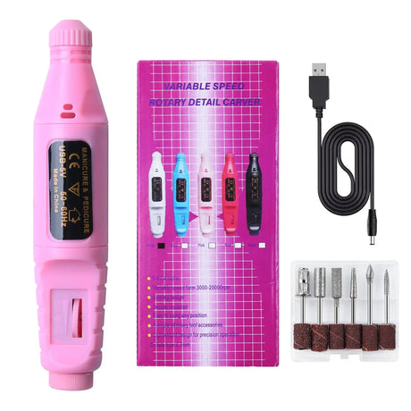 Electric Nail Drill Machine Set Grinding Equipment Mill For Manicure Pedicure Professional Strong Nail Polishing Tool