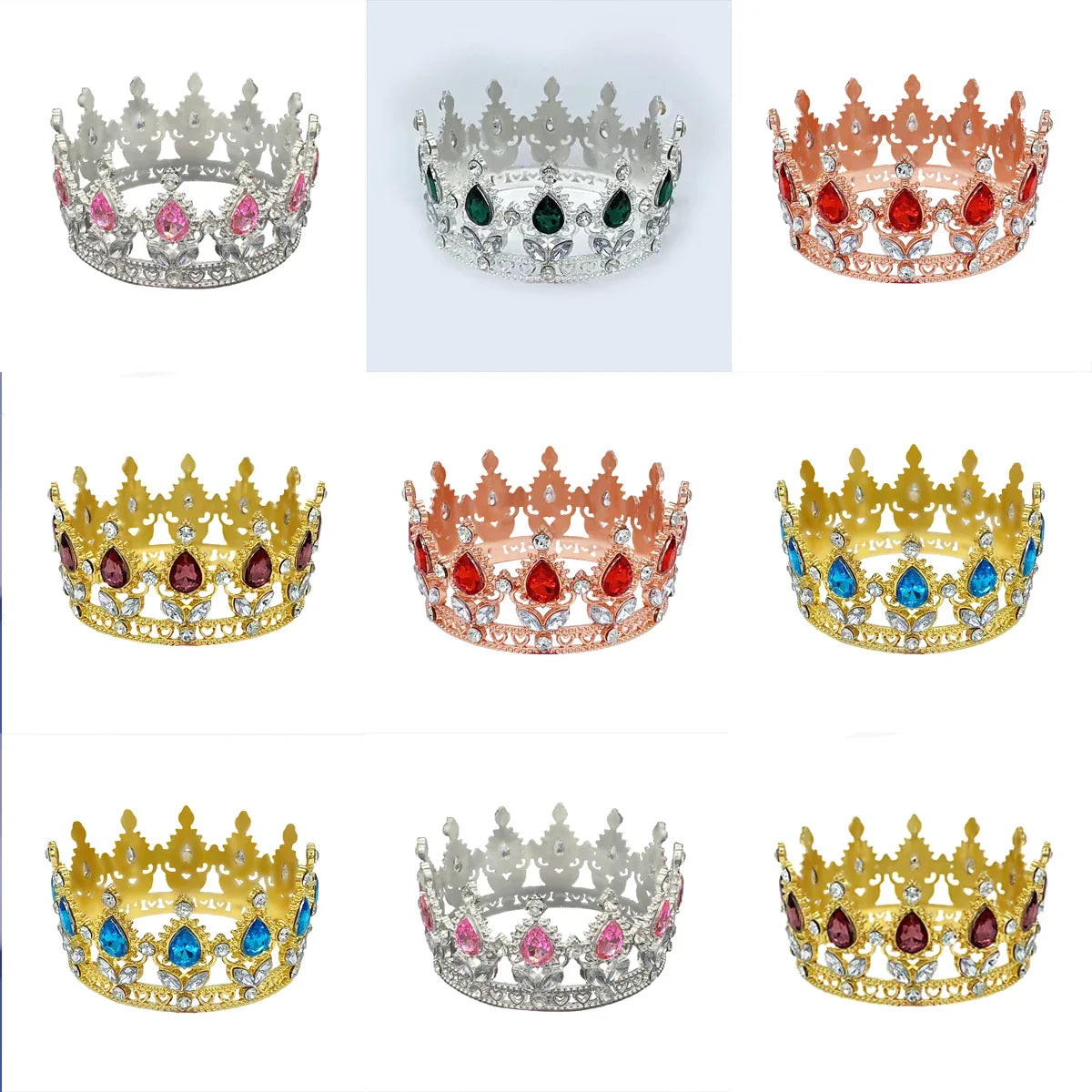 Baroque Vintage Princess Queen Bridal Crown Headwear Crystal Tiara For Women Wedding Crown Hair Dress Accessories Jewelry