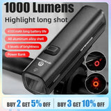 OFFBONDAGE Bicycle Light 1000Lumen Bike Headlight Power Bank Flashlight Handlebar USB Charging MTB Road Highlight