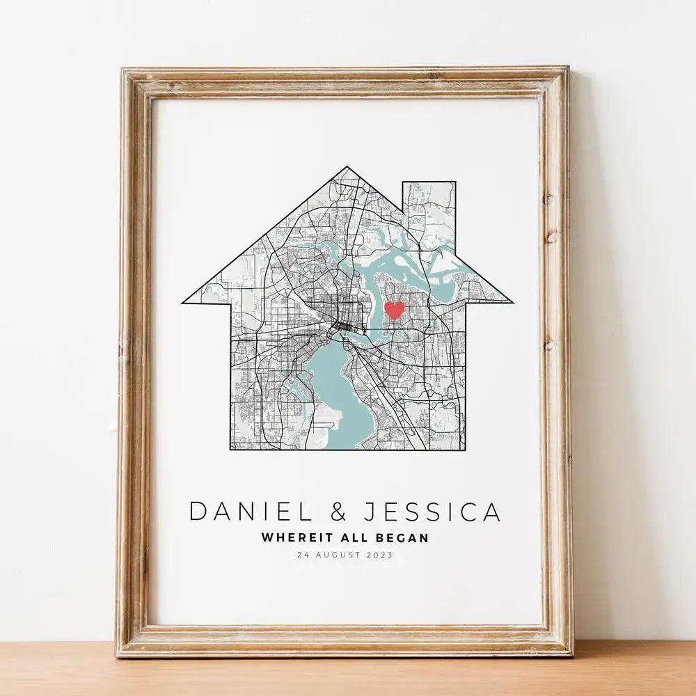 Custom Personalized Valentines Day Gift For Him Wedding City Map Wall Art Prints Canvas Painting Poster Pictures Living Room