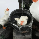 Duck Squirrel Solar Power Resin Patio Fountain Garden Design With LED Solar Light Gardening Supplies Outdoor Decoration