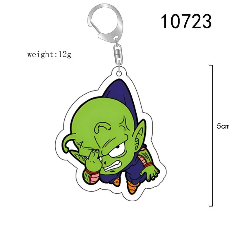 Anime TV Dragon Z Super Saiyan Acrylic Pendant Keychains Balls Son Goku Vegeta IV Beerus Trunks Buu Piccolo Keychain Gifts