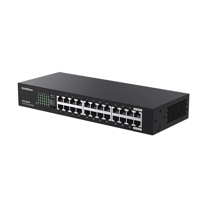 Tenda TEG1024D Full Gigabit 24-port RJ45 Network Switch 1000M Monitoring Security Switching Splitter Ethernet Hub Office Lan