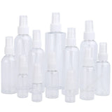 Refillable 10ml 30ml 50ml 60ml 100ml Clear PET Plastic Portable Spray Bottle Empty Perfume Container Portable Travel Accessories