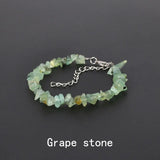 Natural Crystal Gemstone Irregular Energy Stone Bracelet Beads Chips Jewelry Amethys Aquamarine Rose Quartz Bracelets for Women