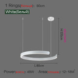 Ceiling chandelier Pendant light Chandeliers for dining room LED Bedroom living room nordic home decor Modern Round ring lamps