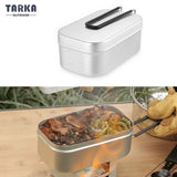 Outdoor Camping Tableware Aluminum Tourist Lunch Box Portable Mess Tin  BBQ Picnic Cookware Bowl Pan with Lid Equipment