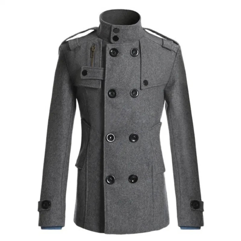 2022 New Men's Wool Overcoat Long Suit Men Woolen Windbreaker Man Woollen Coat Outer for Men Casual Wear Brand Mens Clothing