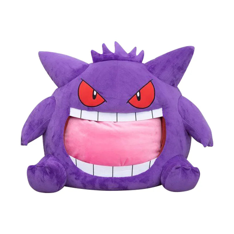 Cartoon Anime Pokemon Gengar Tongue Sleeping Pat Manga Elf Sleep Pillow Dual Purpose Nap Blanket Toy Doll