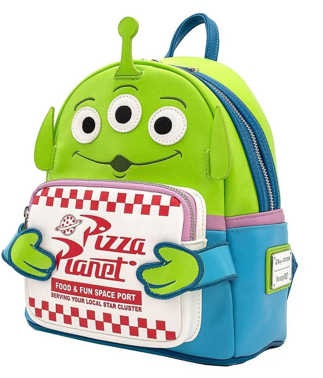 Disney Toy Story 3 Alien Three-eyed Leather Backpack Fashion Backpack High Quality Cartoon Leisure Children's School Bag Gift