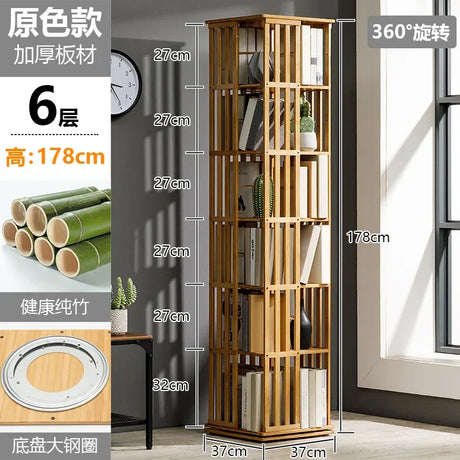 Magazine Racks Bookshelf Rotating Display Storage Bookshelf Kitchen Organizer Corner Librero Minimalista Hotel Furniture YN50BS