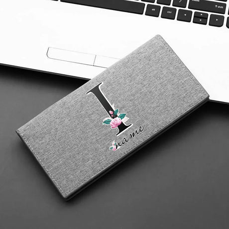 Customize Any Name Vintage Wallets Men Small Coin Purses Slim Credit Card Holders Top Thin Wallet Women 26 Letter Coin Money Bag