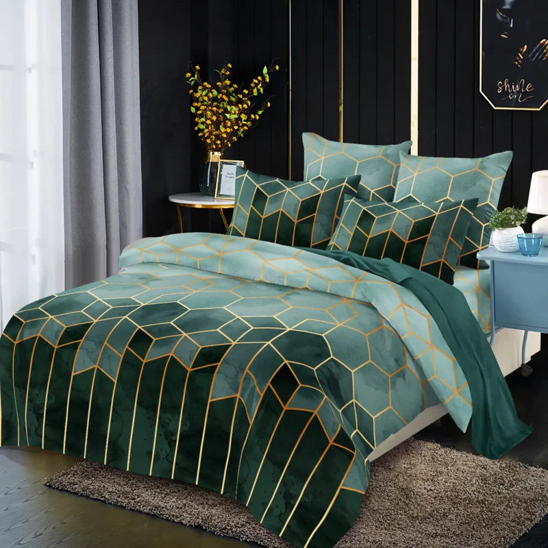 2/3 Pcs Luxury Duvet Cover Set Fashion Geometry  Bedding Sets Comforter Duvet Cover Pillowcase Home Textiles