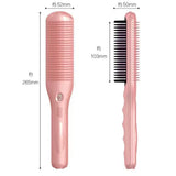 2 in 1 Electric Hair Straightener Brush 30S Fast Heat Up Anti-scald Straight &Curler Dual-use Straightening Negative Iron