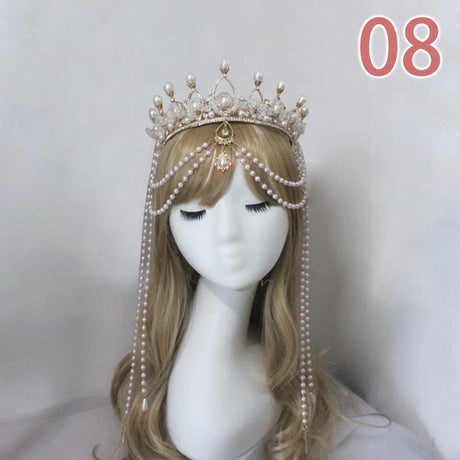 Baroque Headband DIY Material Gothic Lolita Crown Headband Gorgeous Vintage Church Mary Sun Goddess Tiaras DIY Headpiece