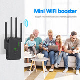 Wireless 5G WiFi Repeater 1200Mbps Router Wifi Booster Dual Band Long Range Extender 5Ghz Wi-Fi Signal Amplifier Repeater