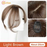 MEIFAN Synthetic False Bangs Clip-In Bangs Extension Natural Neat Fake Fringe Topper Hairpiece Invisible Clourse Hairpieces