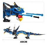 Animated Film Movie Jay's Blue Mecha Dragon Of Thunder And Storm Blue Building Blocks With Figure Toys Gifts For Adult Kids Boys