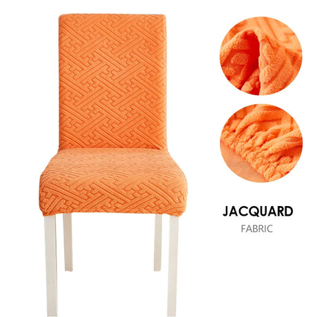 Jacquard Fabric Chair Cover Universal Size Chair Covers for Dining Room Wedding Office Banquet Seat Slipcovers Home Decor 1PC