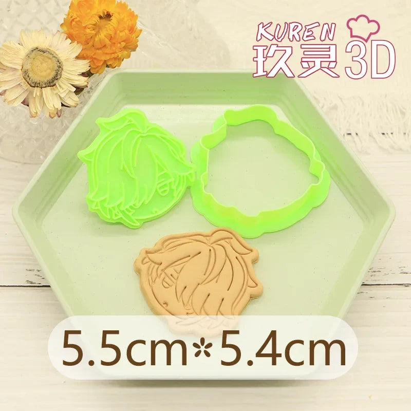 Genshin Impact Neuvillette Cake Tool Animal Cookie Cutter Christmas Cutters Biscuit Stamp Fondant Mould Baking Sugarcraft Molds