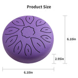 6-Inch Steel Tongue Drum 11 Notes Handpan Drum C Key Drum Mallet Finger Picks Percussion Musical Instruments for Meditation Yoga