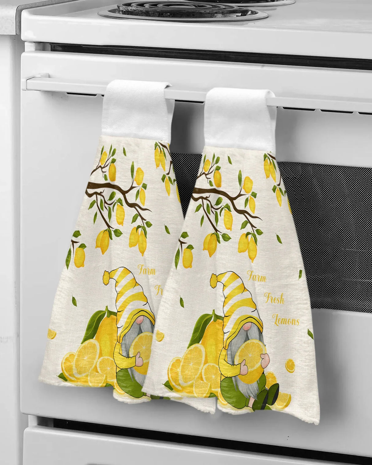 Lemon Summer Fruit Leaves Welcome Kitchen Hand Towel Strong absorbent Towel Washing Room Handkerchief Towel