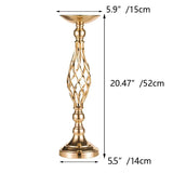 Table Candle Holder Arrangement Gold Iron Vase Twisted Path Candle Holder Wedding Flower Wedding Props Home Furnishings