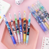 6PCS Cute Game Genshin Impact 0.5mm Gel Pens Stationery Supplies Pen Writing Store Stationary Aesthetic Korean School Fine Tip