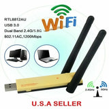 Realtek RTL8812AU/RTL8812BU Dual Band 1200mbps Wireless USB Wifi Network Adapter Antenna Laptop Ethernet 1000M Ethernet External