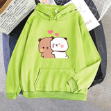 Cartoon Panda Bubu And Dudu Women Plus Size Hoodie Sweatshirt Kawaii Harajuku Round Neck Harajuku Unisex Printed Clothes Tops