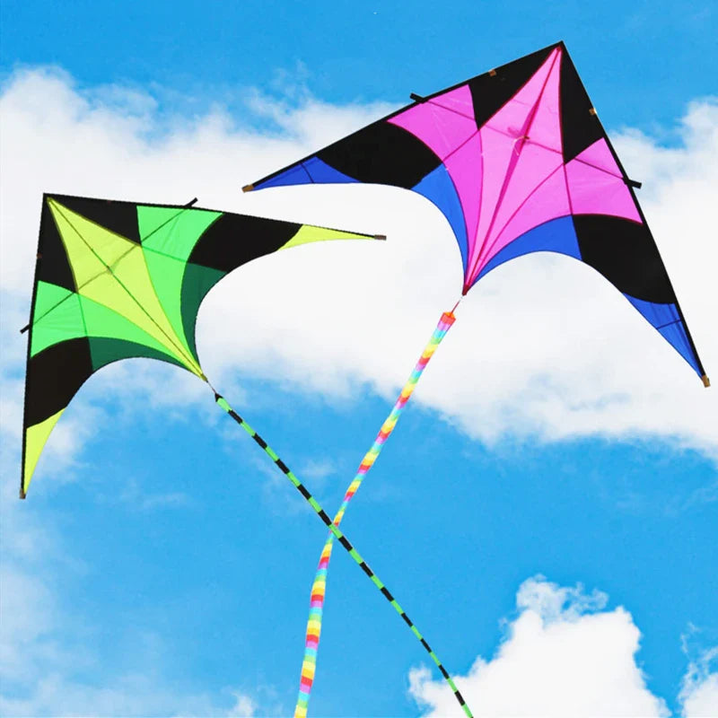 Free shipping delta kites flying toys for children kites factory nylon kites line professional kites reel fishing accessories