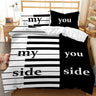 Couple/Lover White Black Luxury Bed Linen 2 People Double Bed Adult Single King Quilt Duvet Cover Queen Comforter Bedding Sets